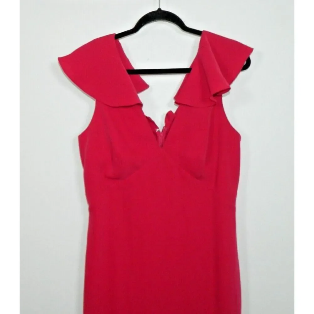 Sachin & Babi Dress Gown Size 10‎ Pink Ruffled Mason Mermaid Hem Prom Coquette